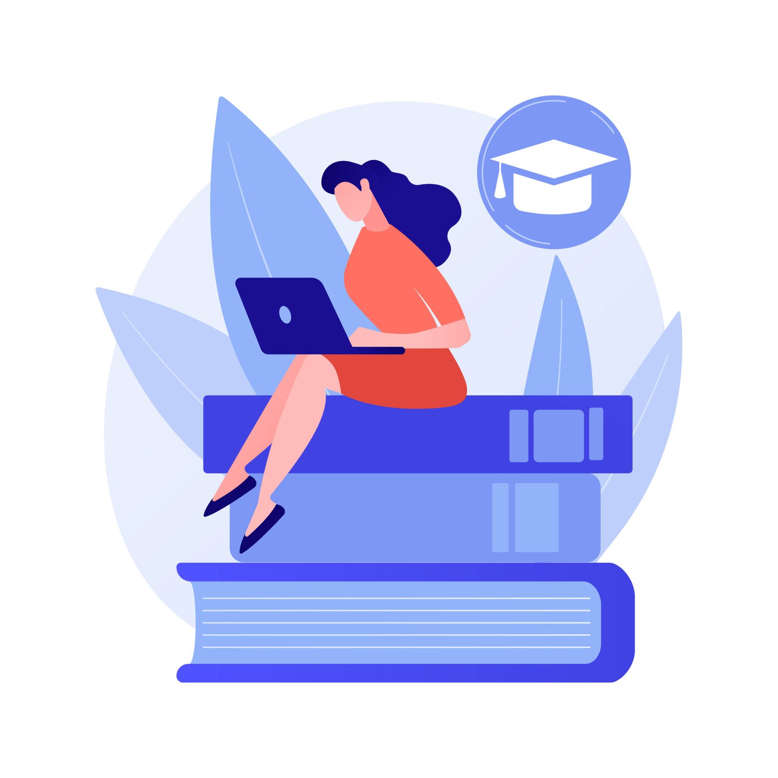 Self education vector concept metaphor